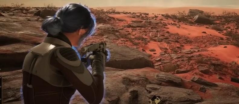 dune awakening gun aiming with a gun